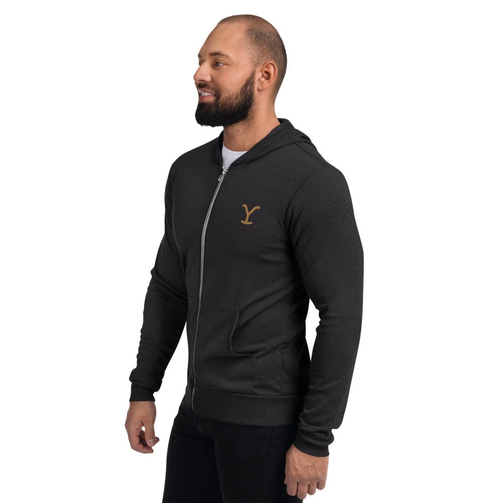 Yellowstone Logo Embroidered Zip Hoodie - Paramount Shop