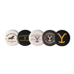Yellowstone Set d'épingles à logo - Blanc / 2,25 dans