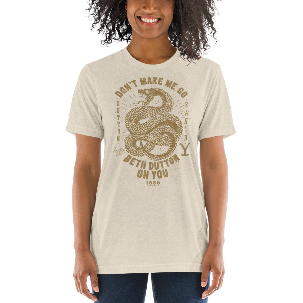 Yellowstone Snake Beth Dutton On You Unisex Tri - Blend T-Shirt - Paramount Shop