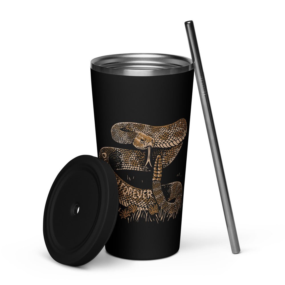 Yellowstone Snake Dutton Forever Insulated Tumbler with a Straw - Paramount Shop