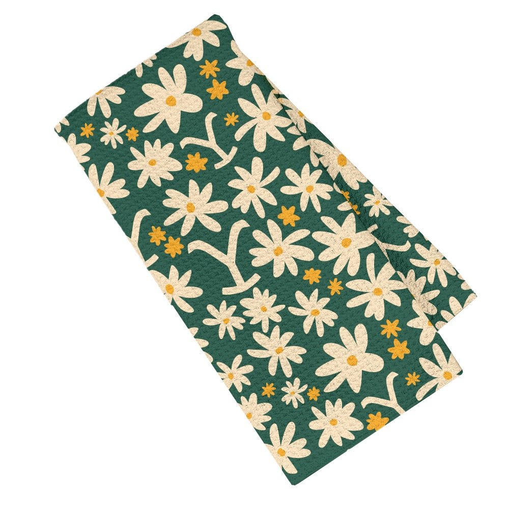 Lot De 2 Essuie-mains Suspendus Motifs Feuilles Tropicales - Microfibre 30x30 Cm, Pour Salle De Bain Et Cuisine