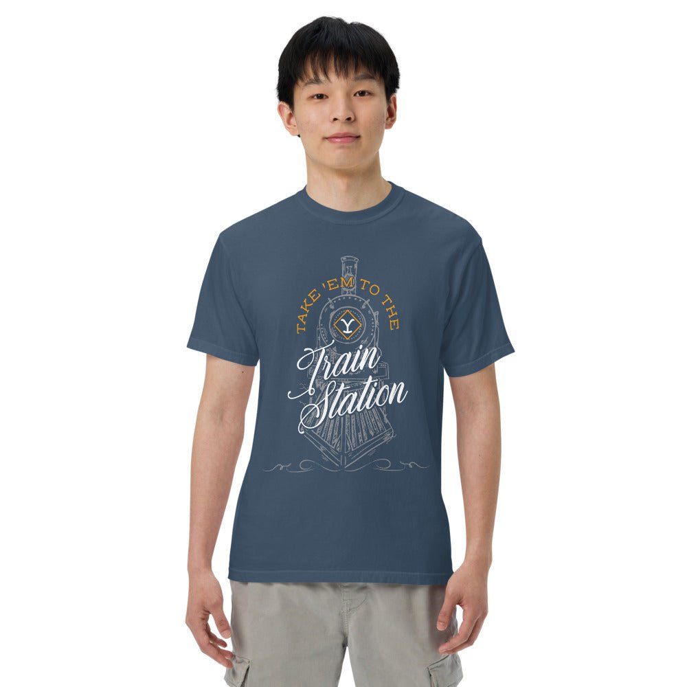 Yellowstone Take 'Em To The Train Station Unisex Comfort Colors T-Shirt - Paramount Shop