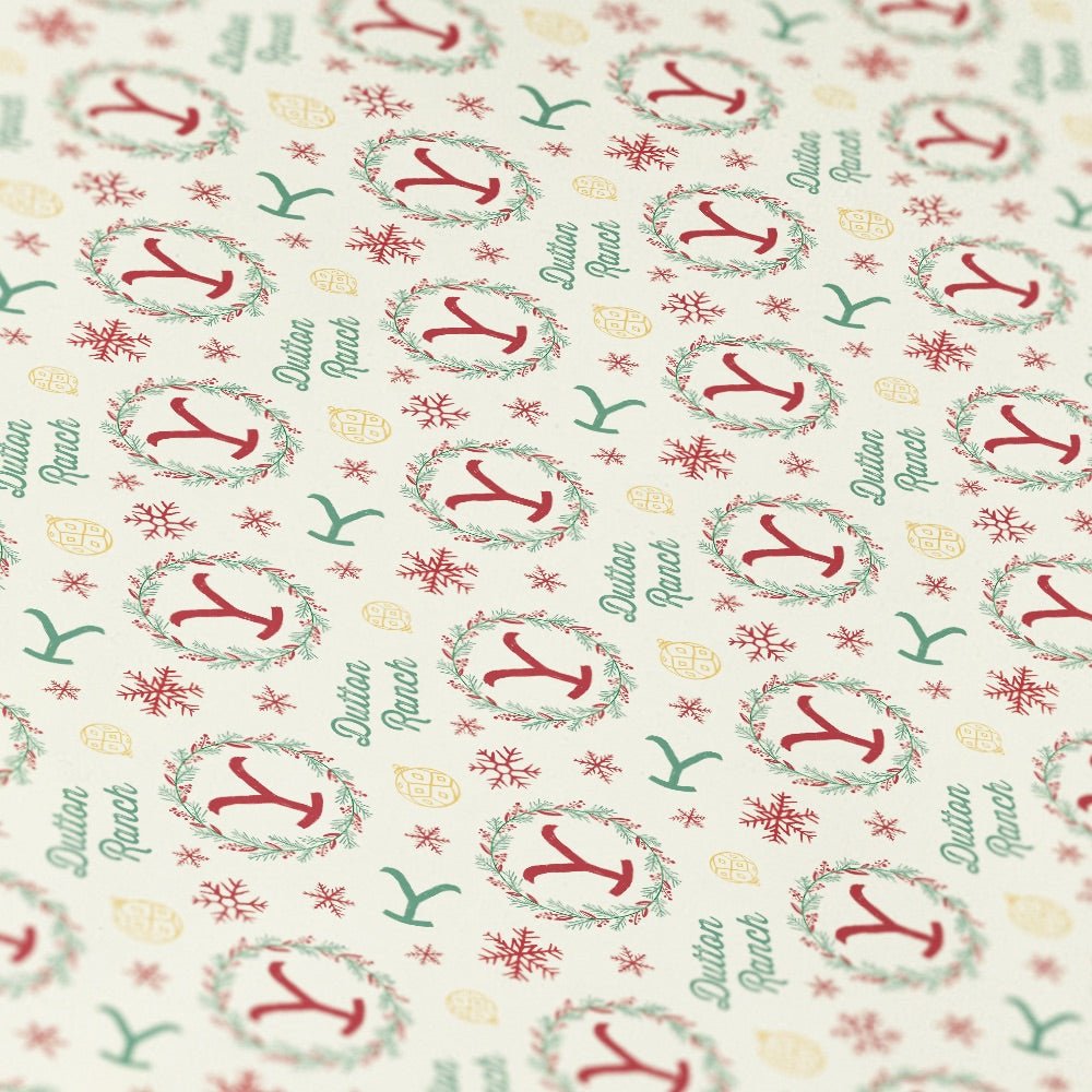 Yellowstone Wreath Satin Gift Wrap - Paramount Shop