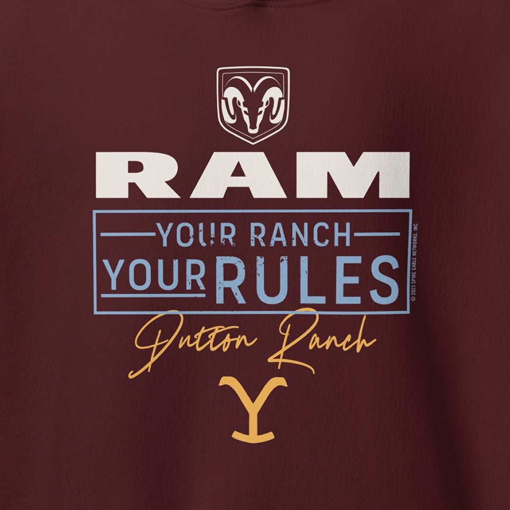 Yellowstone x Ram Your Ranch Your Rules Hoodie – Paramount Shop
