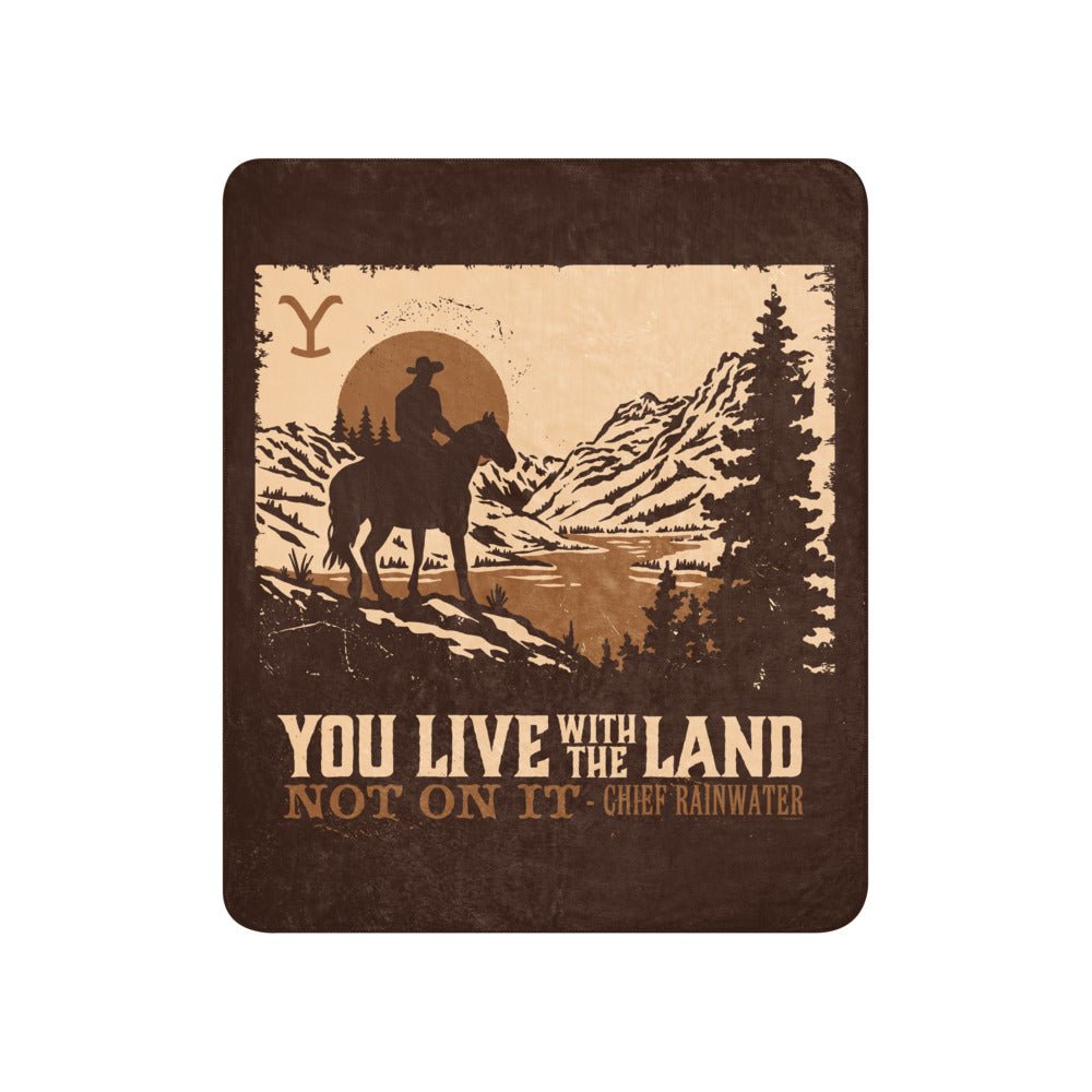 Yellowstone You Live With The Land Premium Sherpa Blanket - Paramount Shop