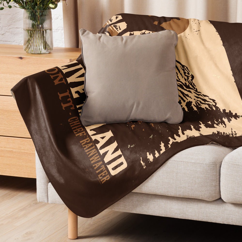 Yellowstone You Live With The Land Premium Sherpa Blanket - Paramount Shop