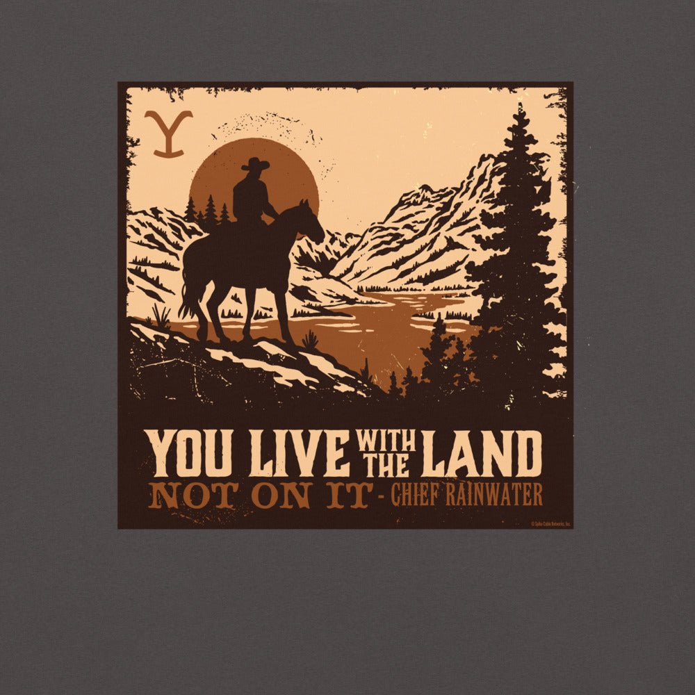 Yellowstone You Live With The Land Unisex Comfort Colors T-Shirt - Paramount Shop
