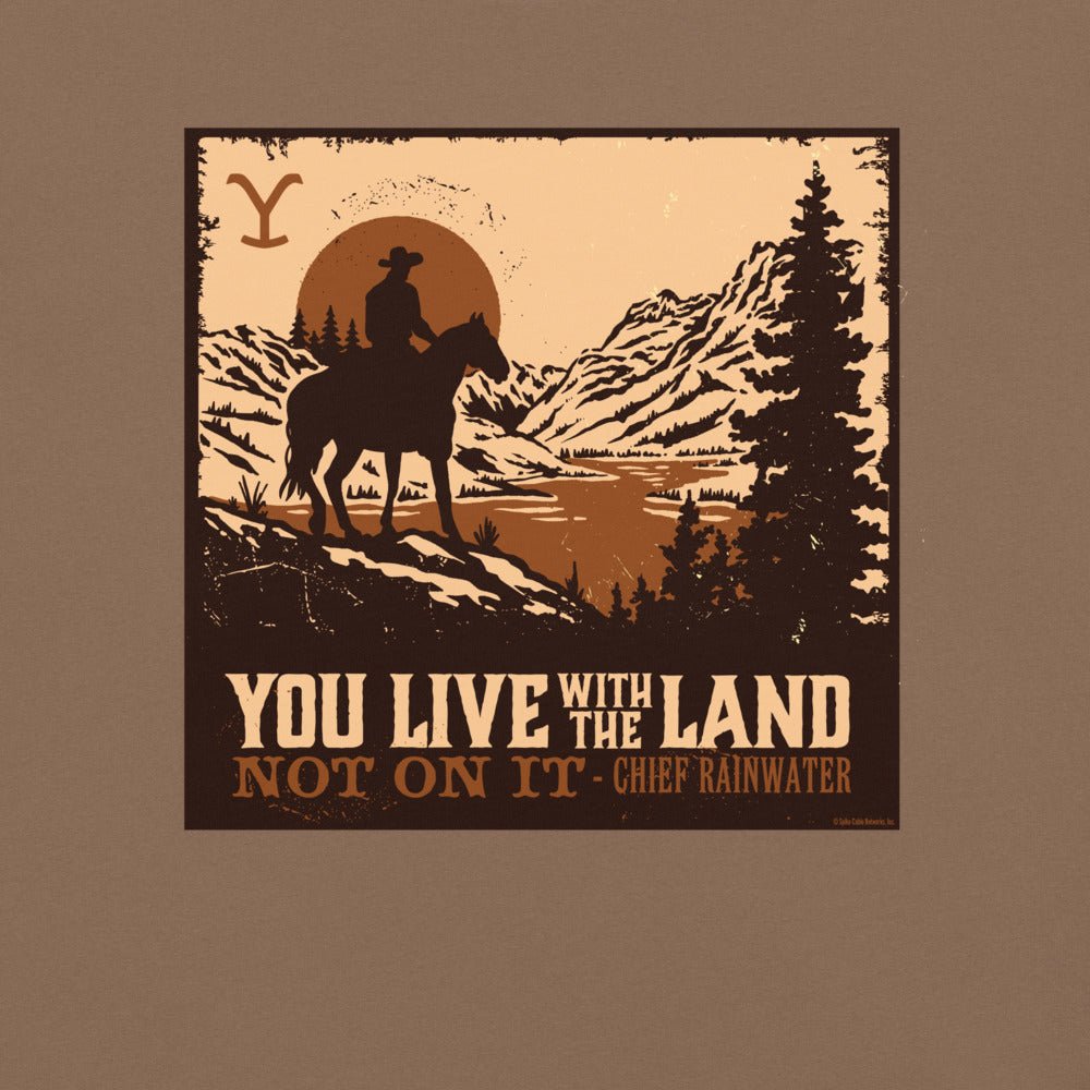 Yellowstone You Live With The Land Unisex Comfort Colors T-Shirt - Paramount Shop