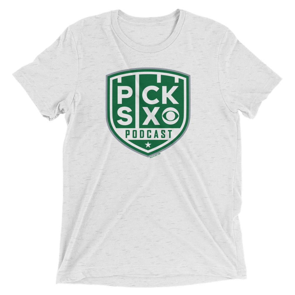 Pick Six Podcast Logo Unisex Tri-Blend T-Shirt
